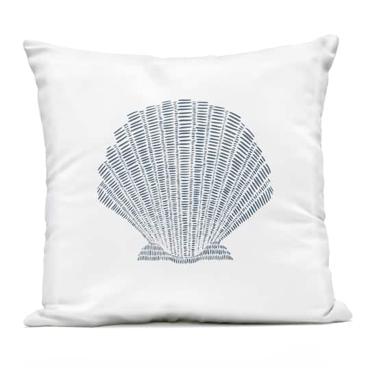 Stupell Industries 18" x 18" Minimal Sea Shell Outdoor Print Throw Pillow